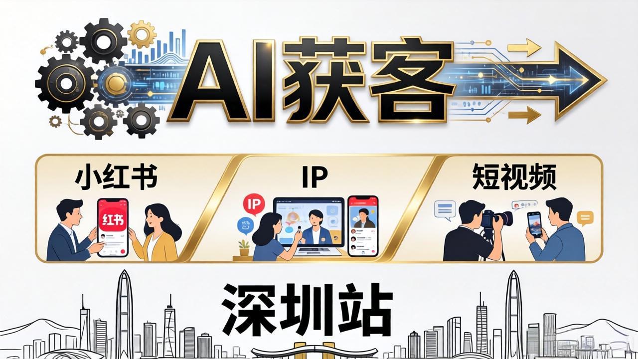 2026AI获客大课深圳站：4月17日-19日3天2夜拆透小红书+IP+短视频，老板操盘手必来